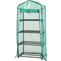 En.casa Tuinkas Chaam foliekas 158x69x49 cm groen