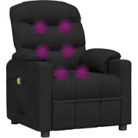 Syfax Massagestoel elektrisch stof zwart