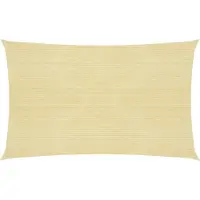 The Living Store Schaduwdoek Rechthoekig Beige HDPE 2x4.5m - 90% UV-bescherming