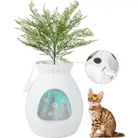 Costway Slimme Kattenbak - Elektronische Geurbestrijding - 50 x 50 x 59 cm - Wit