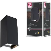 Paulmann LED-wandlamp buiten Flame, zwart, Aluminium, Modern, LED wandlamp buiten