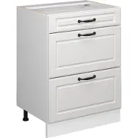 Vicco Keukenonderkast R-Line Wit Landhuis 60 cm met laden, zonder werkblad, Model 37727
