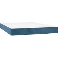 Syfax Pocketveringmatras medium 140x200x20 cm fluweel donkerblauw