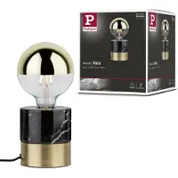 Paulmann Vala 79742 Tafellamp LED E27 20 W Zwart, Marmer, Messing