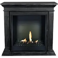 Xaralyn Bio-ethanol haard - Cadiz BCL-SBU - zwart natuursteen - 3 KW verwarming - haardombouw inclusief inbouwhaard - schouw