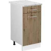 Vicco R-Line Keukenonderkast – 40 cm, WB Marmer Artisanaal eiken