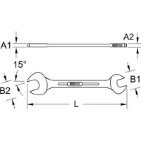Ks Tools 518.3202 Dubbele steeksleutel