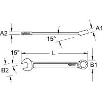 Ks Tools 518.0622 5180622 Ring-steeksleutel Sleutelbreedte (metrisch) 22 mm