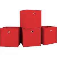 VCM Set van 4 vouwdozen vouwdoos stoffen doos vouwdoos plank doos opbergdozen
