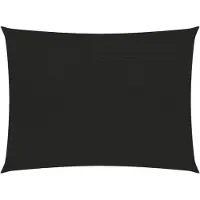 The Living Store Zonnezeil HDPE - 3x4m - zwart