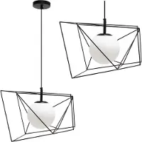 Toolight Hanglamp APP1022-1CP Zwart Wit