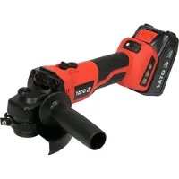 YATO Draadloze haakse slijper - - 18V 125 mm - Borstelloos - 2x4Ah + oplader - 3000-8500 t/min