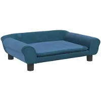 Syfax Hondenmand 70x48x22 cm fluweel blauw