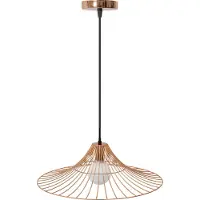Toolight Plafondlamp Hangend Plat Rond Loft Roze Goud APP483-1CP