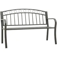 The Living Store Living Store Tuinbank, grijs, 120 cm, staal