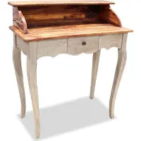 vidaXL Bureau van massief gerecycled hout, 80 x 40 x 92 cm - Bureau - Bureaus - Schrijftafel - Schrijftafels