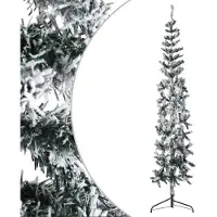 Syfax Kunstkerstboom half met sneeuw smal 240 cm