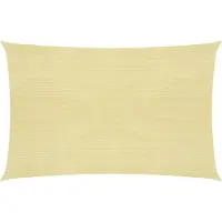 The Living Store Schaduwdoek HDPE - 3.5 x 4.5 m - Beige
