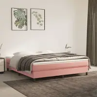Syfax Pocketveringmatras medium 180x200x20 cm fluweel roze