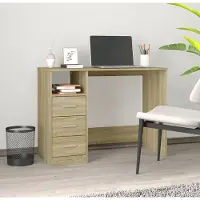 Prolenta Maison Exclusive - Bureau met laden, Sonoma-eikenhout, 102x50x76 cm