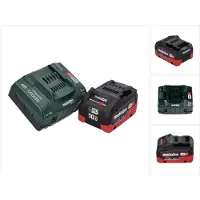 Metabo Gereedschap batterijen + laders, 18 V Basisset 1x Accu 10.0 Ah LIHD + ASC 145 Lader CAS Systeem (18 V)