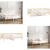 vidaXL Dagbed 80x200 cm, massief grenenhout - Dagbed - Dagbedden - Houten dagbed - Massief houten dagbed