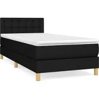 Syfax Boxspring met matras stof zwart 90x200 cm