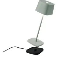 Zafferano Ofelia 3K tafellamp IP65 salie 3K, dimbaar, groen, Woon-/ Eetkamer, Aluminium, Modern