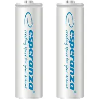 Esperanza Oplaadbare batterijen Ni-Mh AA, 2000 mAh, 2 stuks. Wit