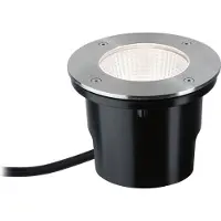Paulmann Durea 140 LED grondspot inbouwlamp Ø 15,3 cm Durea, dimbaar, alu / grijs / zink, Roestvrij staal, LED inbouwspot