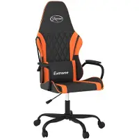 Syfax Gamestoel kunstleer zwart en oranje