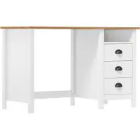 Syfax Bureau Hill 3 lades 120x50x74 cm massief grenenhout