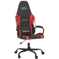 vidaXL Gamestoel kunstleer zwart en rood