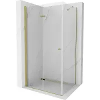 Mexen Lima vouwdeur douchecabine 70 x 90 cm, transparant, goud - 856-070-090-50-00