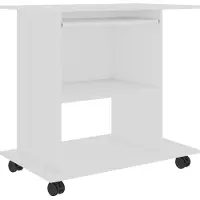 Syfax Computerbureau 80x50x75 cm bewerkt hout wit