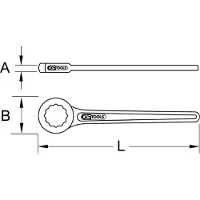 Ks Tools ringsleutel 963.7548, 55 mm, aluminium-brons (niet-ijzerlegering), 650 g