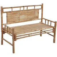 vidaXL Tuinbank met kussen 120 cm bamboe