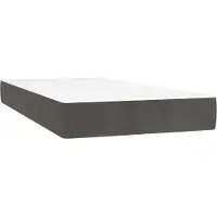 Syfax Pocketveringmatras medium 80x210x20 cm fluweel donkergrijs