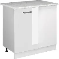 Vicco R-Line Hoekkast – 86 cm, WB Marmer Wit Hoogglans