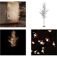 vidaXL LED-boom met kersenbloesems, warm wit licht, 672 LED's, 400 cm - LED-boom - LED-bomen - LED-decoratieboom - LED-decoratiebomen