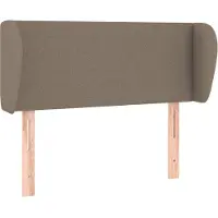 vidaXL Hoofdbord met randen 103x23x78/88 cm stof taupe