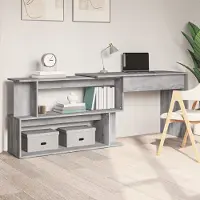 Prolenta Maison Exclusive - Hoekbureau, grijs Sonoma, 200x50x76 cm, houtvezel