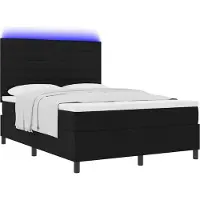 Syfax Boxspring bed met matras met LED Zwart 140 x 200 cm Stof