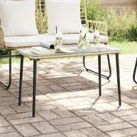 Syfax Tuinstafel Naturel 80 x 40 x 45 cm poly rattan
