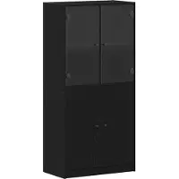 Syfax Hoge kast Zwart Eiken 68 x 37 x 142 cm