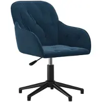 Syfax Kantoorstoel draaibaar fluweel blauw