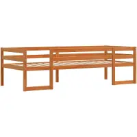 vidaXL Kinderbedframe massief grenenhout wasbruin 90x190 cm