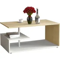 VCM MalisoM salontafel eik decor, wit.