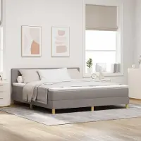 Prolenta Maison Exclusive - LED boxspringbed met hoofdeinde, taupe kleur, 180 x 200 cm, gestoffeerd