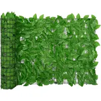 The Living Store Living Store Balkonprivacy scherm met groene bladeren, 300x75 cm